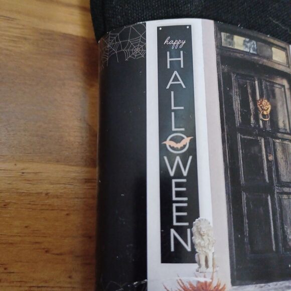 Hanging Canvas Banner Black "Happy Halloween" 10"x69" Target Bullseye 2023 - Picture 2 of 7